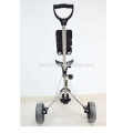 Silver aluminum push golf trolly